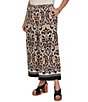 Ruby Rd. Plus Size Coordinating Textured Woven Modern Damask Pull-On Crop Pants - Image 1