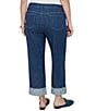 Ruby Rd. Plus Size Denim Pinstripe Wide Cuff Ankle Jeans - Image 2