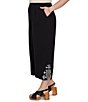 Ruby Rd. Plus Size Double Cotton Gauze Intricate Embroidered Pull-On Ankle Pants - Image 3