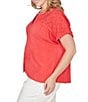 Ruby Rd. Plus Size Double Gauze Woven Paisley Embroidered Button-Front Blouse - Image 4