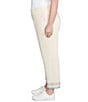 Ruby Rd. Plus Size Embroidered Beaded Hem Pull-On Ankle Pants, Color:Canvas - Image 3