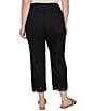 Ruby Rd. Plus Size Embroidered Cut Out Trim Straight Leg Ankle Pants - Image 2