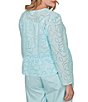 Ruby Rd. Plus Size Embroidered Floral Eyelet Long Sleeve Coordinating Peplum Jacket - Image 2