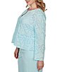 Ruby Rd. Plus Size Embroidered Floral Eyelet Long Sleeve Coordinating Peplum Jacket - Image 4