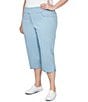 Ruby Rd. Plus Size Extra Stretch Denim Capri Pull-On Pants - Image 3