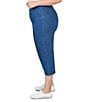 Ruby Rd. Plus Size Extra Stretch Denim Capri Pull-On Pants, Color:Indigo - Image 3