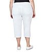 Ruby Rd. Plus Size Extra Stretch Pull-On Capri Pants, Color:White - Image 2