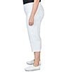 Ruby Rd. Plus Size Extra Stretch Pull-On Capri Pants, Color:White - Image 3