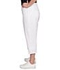 Ruby Rd. Plus Size Eyelet Fringe Hem Pull-On Capri Pants, Color:White - Image 3
