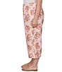 Ruby Rd. Plus Size Floral Eyelet Wide Leg Pull-On Coordinating Capri Pants - Image 3
