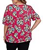 Ruby Rd. Plus Size Floral Scoop Neck Short Sleeve Top - Image 2