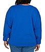 Ruby Rd. Plus Size French Terry Game Day Crew Neck Long Sleeve Top - Image 2