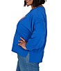 Ruby Rd. Plus Size French Terry Game Day Crew Neck Long Sleeve Top - Image 3