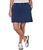 Ruby Rd. Plus Size French Terry Ribbed Waist Pull-On Skort - Image 1