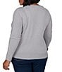 Ruby Rd. Plus Size Jacquard Knit Christmas Tree Scoop Neck Long Sleeve Top - Image 2
