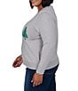Ruby Rd. Plus Size Jacquard Knit Christmas Tree Scoop Neck Long Sleeve Top - Image 3