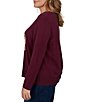 Ruby Rd. Plus Size Jacquard Knit Regal Corgi Scoop Neck Long Sleeve Sweater - Image 4
