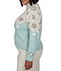 Ruby Rd. Plus Size Jacquard Knit Soft Floral Motif Fair Isle Turtle Neck Long Sleeve Sweater - Image 3