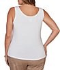 Ruby Rd. Plus Size Jersey Knit Reversible Neck Sleeveless Tank - Image 2