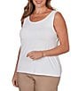 Ruby Rd. Plus Size Jersey Knit Reversible Neck Sleeveless Tank - Image 4