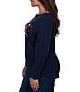 Ruby Rd. Plus Size Knit Christmas Classic Truck Boat Neck Long Sleeve Top - Image 3