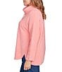 Ruby Rd. Plus Size Knit Cowl Neck Long Sleeve Cozy Top, Color:Spice - Image 3