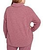 Ruby Rd. Plus Size Knit Cowl Neck Long Sleeve Cozy Top, Color:Raisin Heather - Image 2