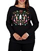 Ruby Rd. Plus Size Knit Festive Nutcracker Boat Neck Long Sleeve Top - Image 1