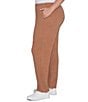 Ruby Rd. Plus Size Knit Pull-On Sweatpants, Color:Chestnut - Image 3