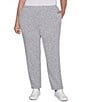 Ruby Rd. Plus Size Knit Pull-On Sweatpants, Color:Gray Heather - Image 1