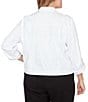 Ruby Rd. Plus Size Knit Twill Point Collar Long Roll-Tab Sleeve Button-Front Jacket - Image 2