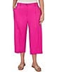 Ruby Rd. Plus Size Linen Blend Pintuck Wide Leg Crop Pants - Image 1
