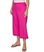 Ruby Rd. Plus Size Linen Blend Pintuck Wide Leg Crop Pants - Image 4