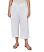 Ruby Rd. Plus Size Linen Blend Wide Leg Crop Pants - Image 1