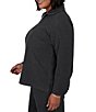 Ruby Rd. Plus Size Luxe Rib Knit Portrait Long Sleeve Quarter Zip Pullover Top - Image 6