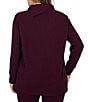 Ruby Rd. Plus Size Luxe Rib Knit Split Cowl Neck Long Sleeve Pullover - Image 2