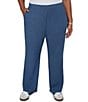 Ruby Rd. Plus Size Luxe Rib Knit Straight Leg Pull-On Pants - Image 4