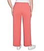 Ruby Rd. Plus Size Luxe Ribbed Textured Straight Leg Pull-On Pants, Color:Bright Coral - Image 2