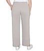 Ruby Rd. Plus Size Luxe Ribbed Textured Straight Leg Pull-On Pants, Color:Grey - Image 2