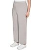 Ruby Rd. Plus Size Luxe Ribbed Textured Straight Leg Pull-On Pants, Color:Grey - Image 4