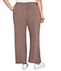 Ruby Rd. Plus Size Luxe Ribbed Wide-Leg Pull-On Coordinating Pants, Color:Espresso Heather - Image 2