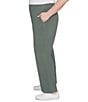 Ruby Rd. Plus Size Luxe Ribbed Wide-Leg Pull-On Coordinating Pants, Color:Loden Heather - Image 3