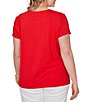 Ruby Rd. Plus Size Paisley Lace Accents Scoop Neck Short Sleeve Tee Top - Image 5