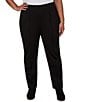 Ruby Rd. Plus Size Ponte Hollywood Waist Pull-On Ankle Pants - Image 1