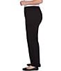 Ruby Rd. Plus Size Ponte Knit Pintuck Pull-On Pants, Color:Black - Image 3