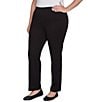 Ruby Rd. Plus Size Ponte Knit Pintuck Pull-On Pants, Color:Black - Image 4