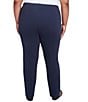 Ruby Rd. Plus Size Ponte Knit Pintuck Pull-On Pants, Color:Navy - Image 2