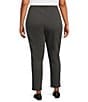 Color:Charcoal Heather - Image 2 - Plus Size Ponte Pull-On Leggings
