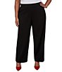 Ruby Rd. Plus Size Ponte Scalloped Detail Wide Leg Pants - Image 1