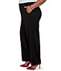 Ruby Rd. Plus Size Ponte Scalloped Detail Wide Leg Pants - Image 3